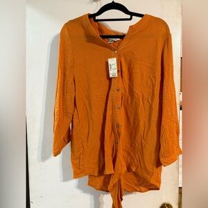 NWT Christopher and Banks Button Down Blouse